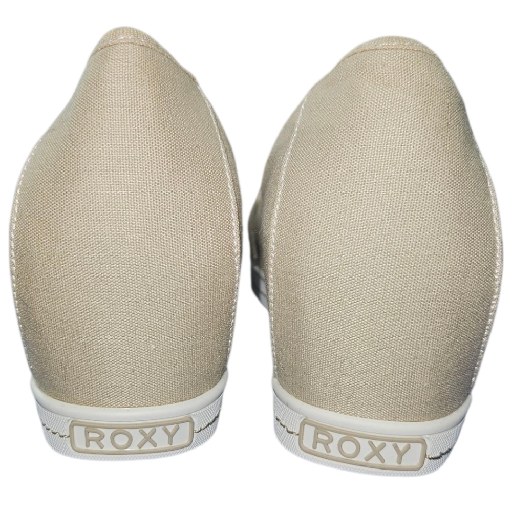 NWOT Y2K Roxy Canvas Closed Toe Wedge Heel Shoes - Picture 4 of 5